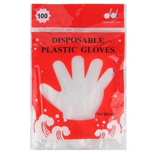 Guantes Plásticos Desechables (100 Unidades)