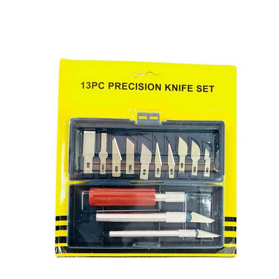 Set Bisturi - Cuchillos Cartoneros Maqueteria 13 Piezas