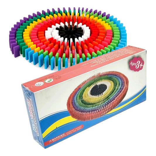 Juguete Bloques Madera Efecto Dominó 120 Piezas Versión Del Personaje Fichas Tipo Dominó