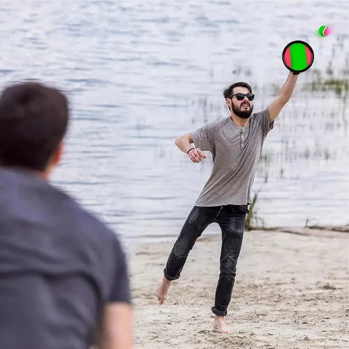 Juego Paleta De Playa Atrapa Pelota Con Velcron Niño Adulto