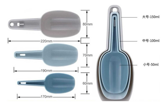 Pack 3 Cucharas De Plástico Multiusos Para Cocina Y Bar