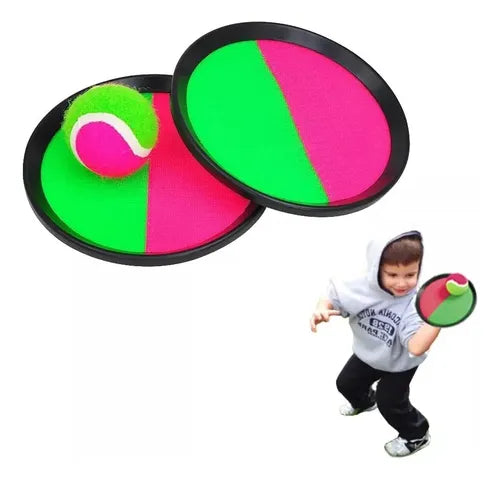 Juego Paleta De Playa Atrapa Pelota Con Velcron Niño Adulto