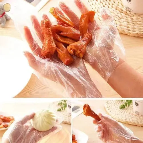 Guantes Plásticos Desechables (100 Unidades)