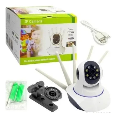 Camara Ip Vigilancia Robotizada Hd/wifi/ 5 Antenas 360 Grado
