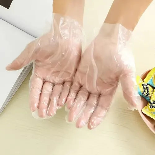 Guantes Plásticos Desechables (100 Unidades)