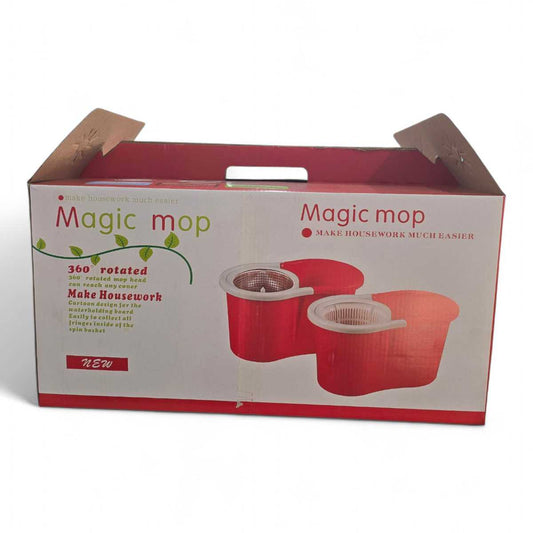 Trapeador De Piso Lampazo Mopa Giratorio Acero Balde Gira