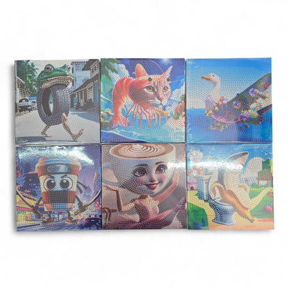 Kit Cuadro De Arte Diamante 5d 20*20cm Brainrot Italiano