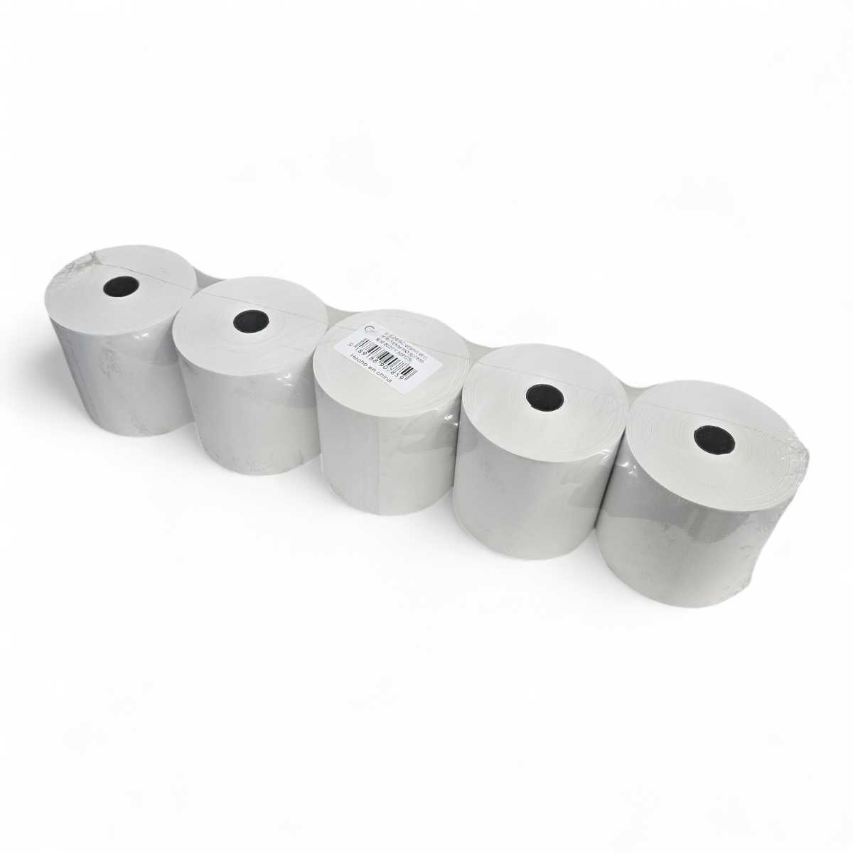 Set 5 rollos papel termico 80*80