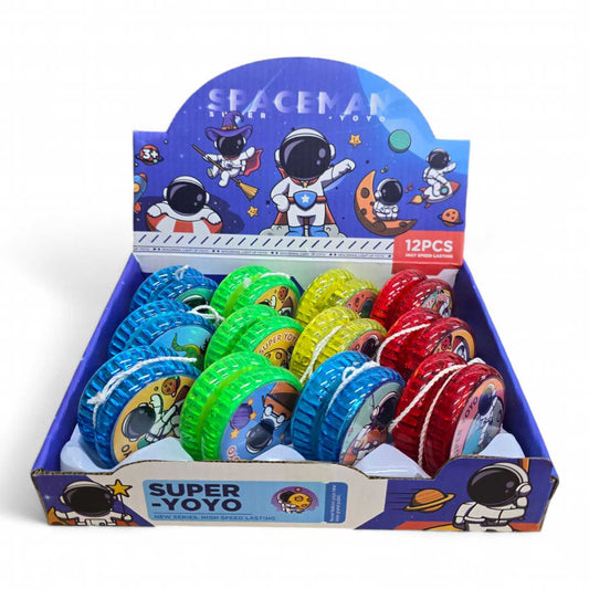 Set 12 Yoyos De Astronauta Con Luz Juego