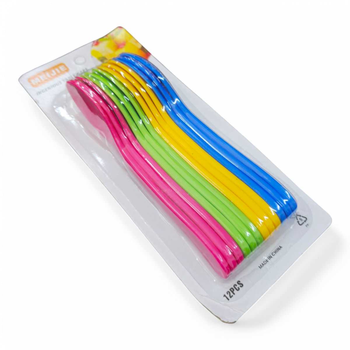 Cuchara de plástico de color 12P