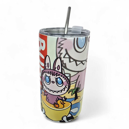 vaso con bombilla de labubu 650ML
