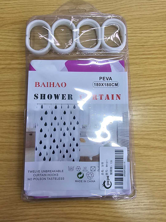 Cortina De Baño Peva + Gancho Para Forro De Ducha