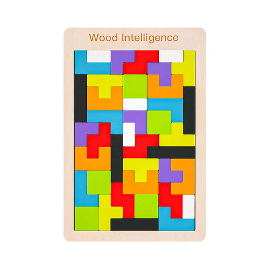 Colorido Montessori Puzzle Infantil Brinquedo De Madeira