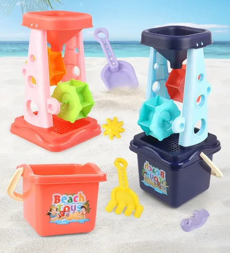 Reloj De Arena Juguete De Playa Balde Rastrillo Moldes 6p