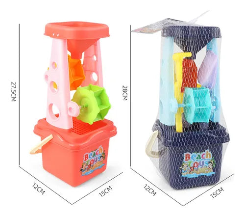 Reloj De Arena Juguete De Playa Balde Rastrillo Moldes 6p