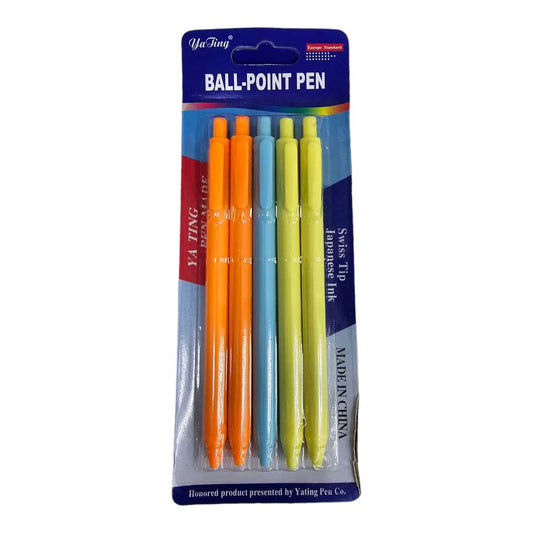 Set 5 Lapices Gel Boligrafos Lapicero  Tinta Azul