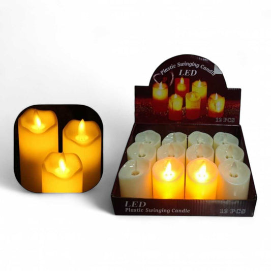 5*11cm Velas Led Pilas Parpadeo Flama Realista