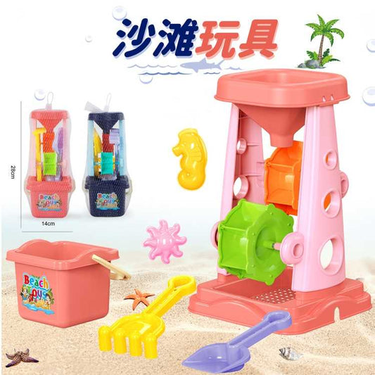 Reloj De Arena Juguete De Playa Balde Rastrillo Moldes 6p