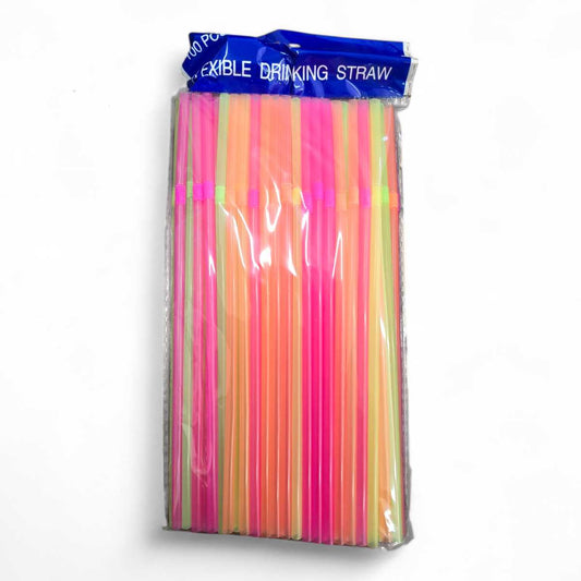 Bombilla Plasticas 100 Unidades Desechable