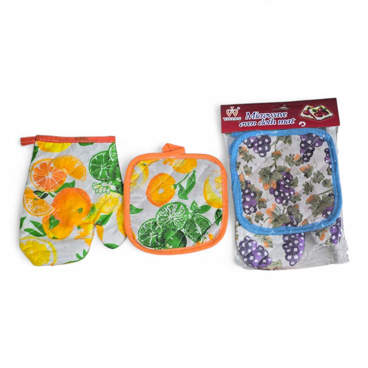 Set De Guante Y Agarradera Protector Cocina Horno Toma Ollas